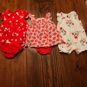 3 Piece Baby Girl Lot/ Bundle 6-9 Months